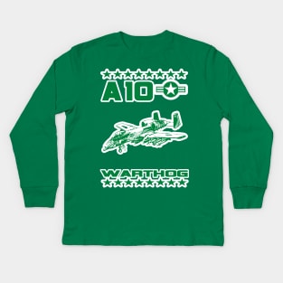 A10 Warthog - Green Kids Long Sleeve T-Shirt